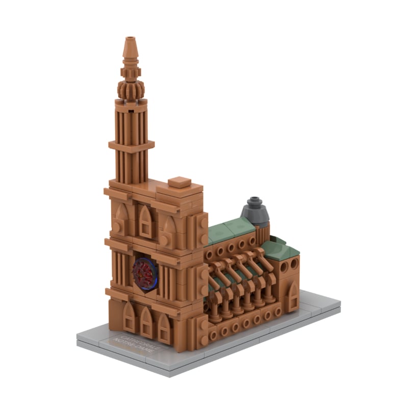 Cathédrale de Strasbourg miniature en briques de construction BrixCool – 284 pièces à assembler.