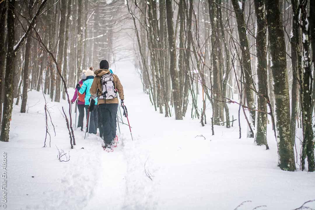 Sortie raquettes avec Maorn - Crédit photo Céline Schnell Une Fille En Alsace