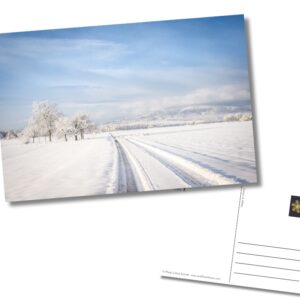 Carte postale Neige en Alsace - boutique des Kneckes - Une Fille en Alsace