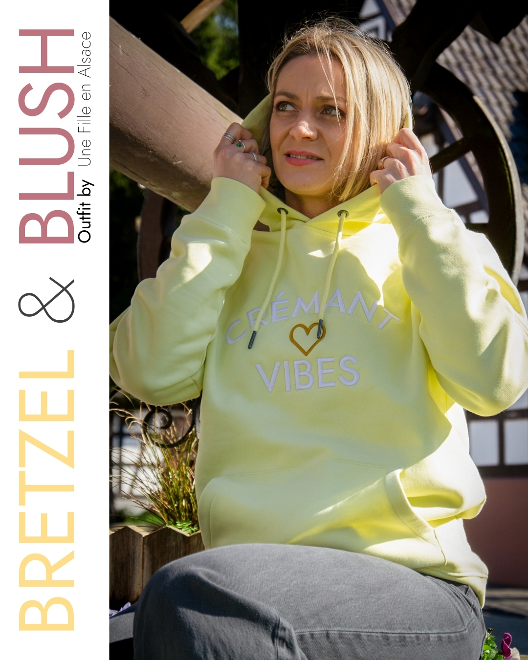 sweat Crémant Vibes Collection Bretzel & Blush par Une fille en alsace