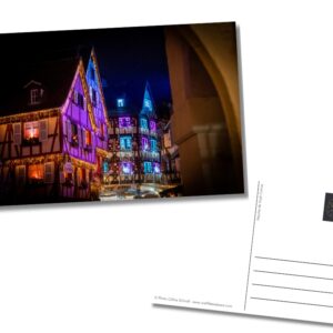 Carte postale Noël Colmar - boutique des Kneckes - Une Fille en Alsace