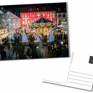 Carte postale Noël à Haguenau - boutique des Kneckes - Une Fille en Alsace