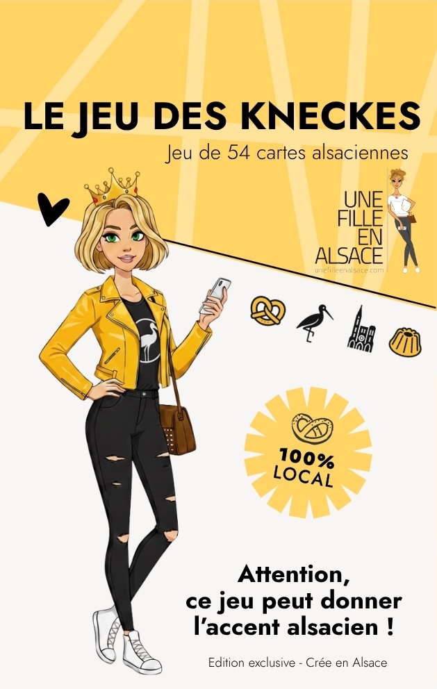 Jeu de 54 Cartes Alsace - boutique des Kneckes - Une Fille en Alsace